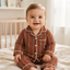 Rust Stripe 2-Piece Baby Night Suit Set