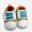 Soft Sole Velcro Baby Sneakers – Green & Orange