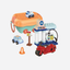 Building Block Car Gas Station Play Set – 49 Pieces