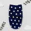 Soft Newborn Baby Swaddle Wrap – Navy Blue Star Print