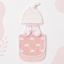 3-Piece Pink Cloud Newborn Baby Gift Set – Hat, Socks & Bib