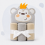 4 Piece Baby Hooded Character Towel & Washcloth Set - Monkey