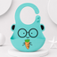 Cute Silicone Baby Feeding Bib with Food Catcher