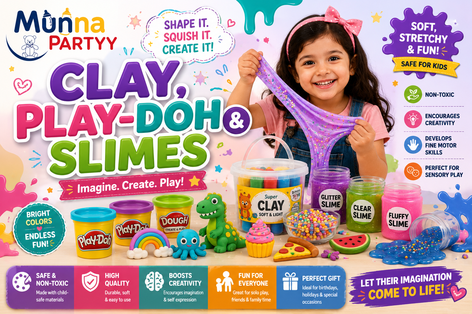Clay, Play-Doh & Slimes