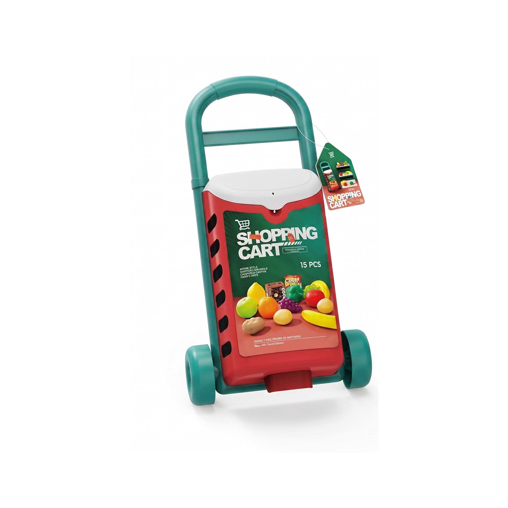 Kids Shopping Cart Pretend Play Grocery Set
