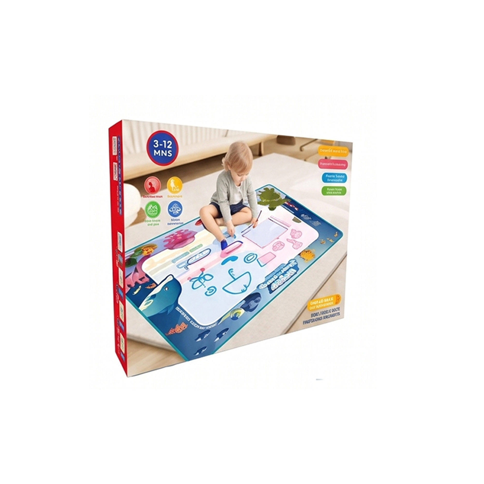 Magical Water Drawing Coloring Mat for Kids