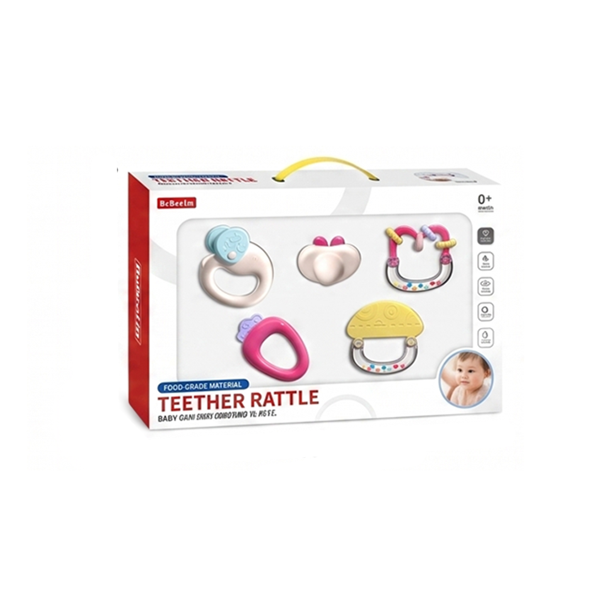 Baby Teether & Sensory Rattle Gift Set – 5 Piece Collection