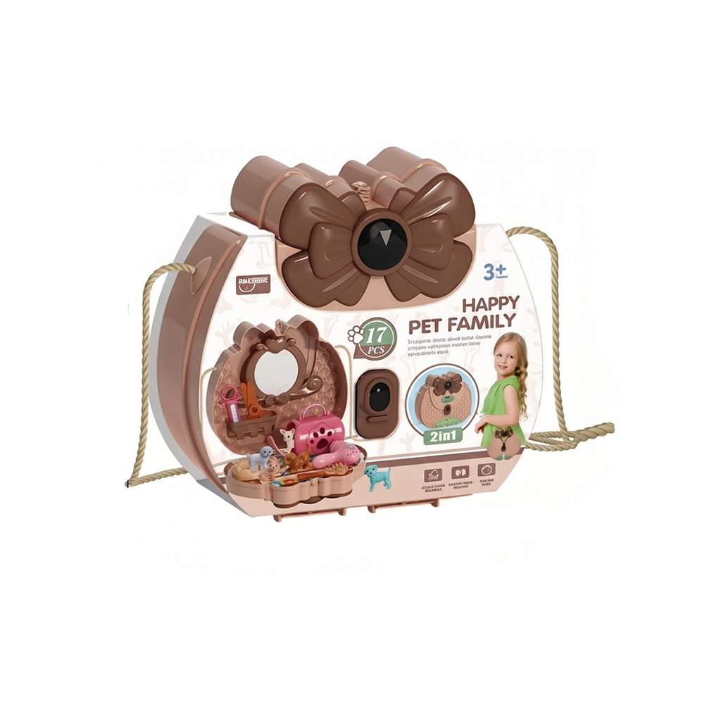 Girl Beautiful Makeup Vanity Play Set – 2 in 1 (Brown)
