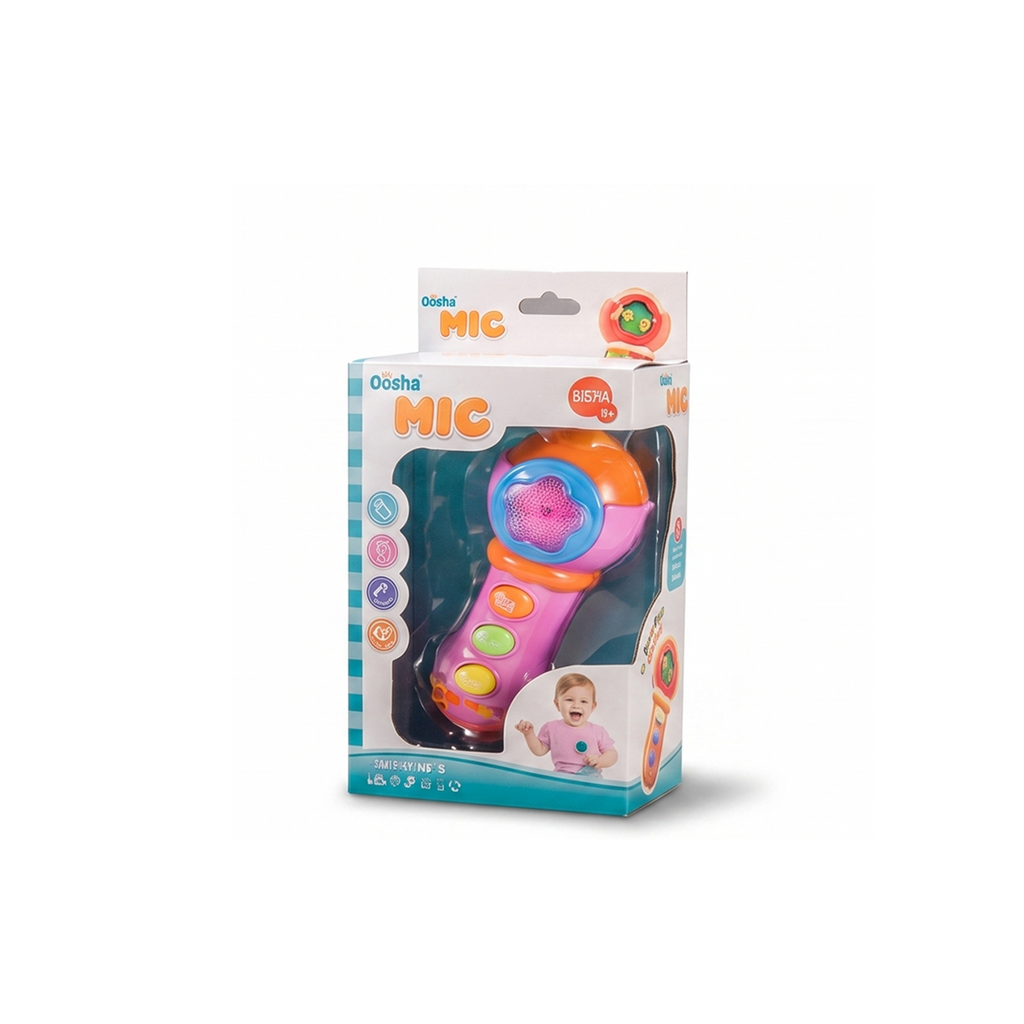 Kids Musical Microphone Toy with Lights & Sounds
