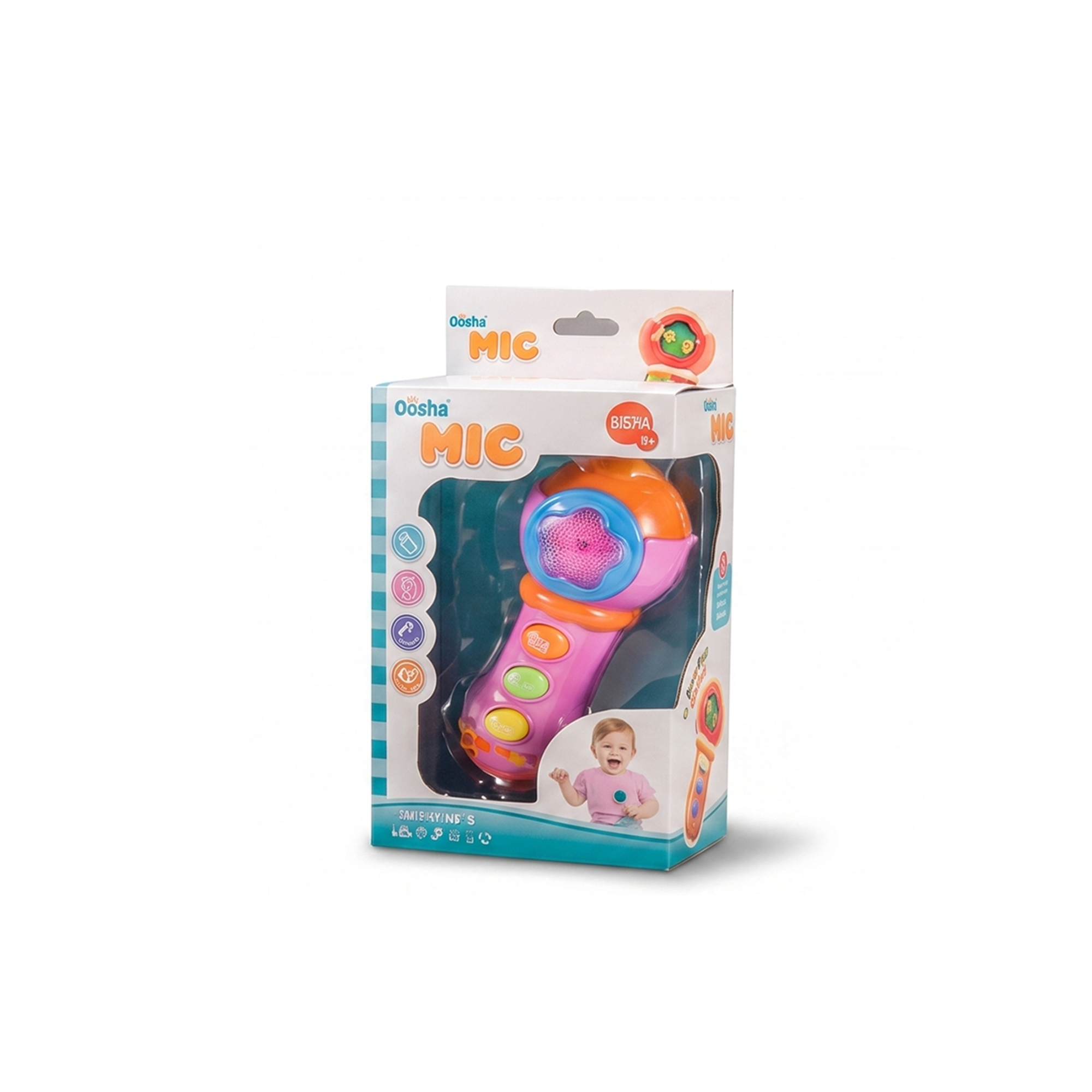 Kids Musical Microphone Toy with Lights & Sounds