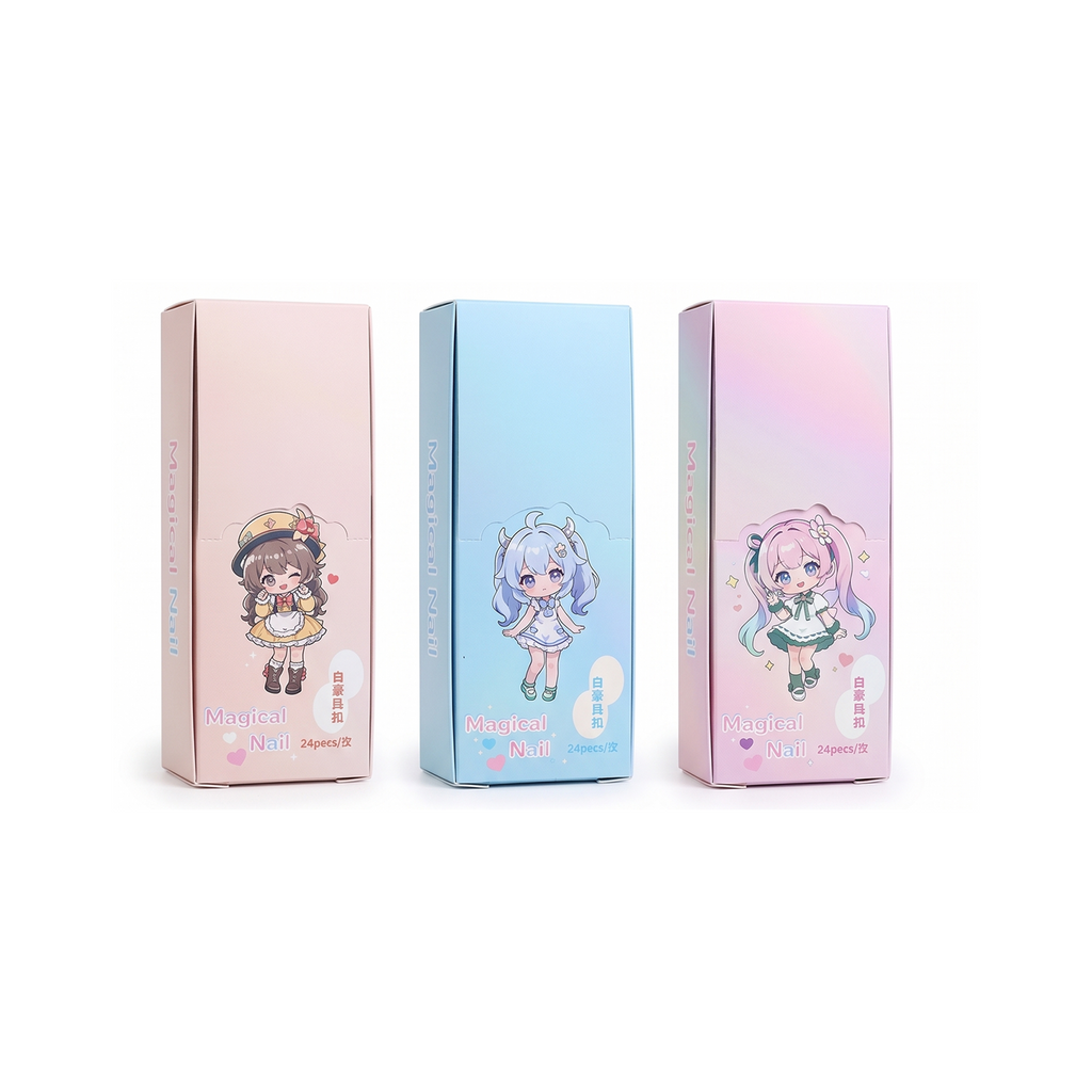 Magical Nail Cute Press-On Nail Art Set for Kids