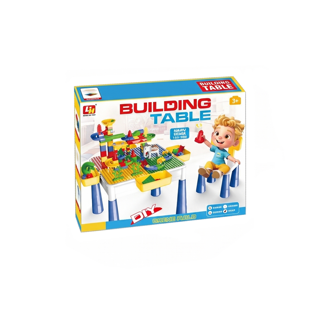 138-Piece Kids Building Block Activity Table Set