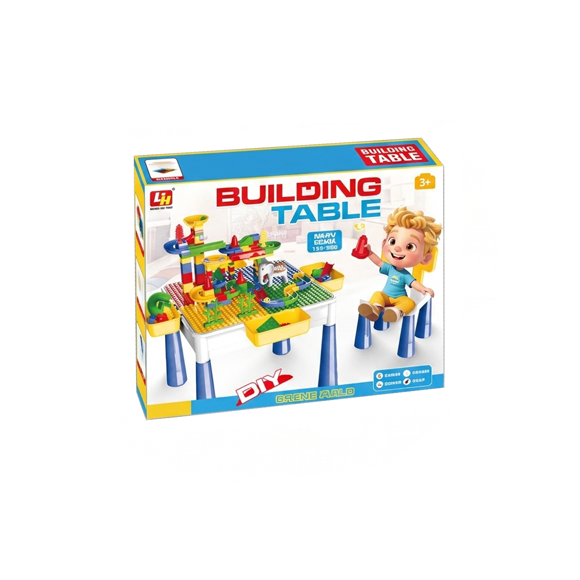 138-Piece Kids Building Block Activity Table Set