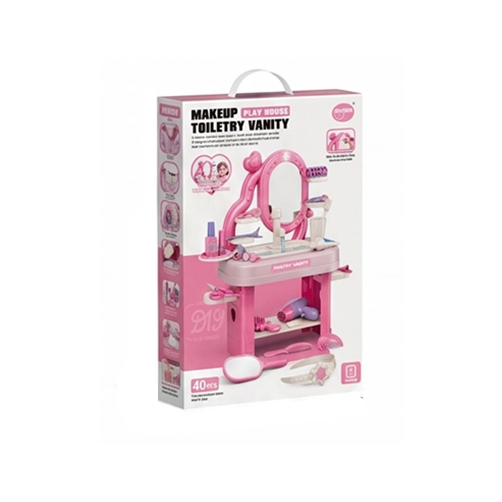 Kids Makeup Vanity Play House Set – 40 Pieces
