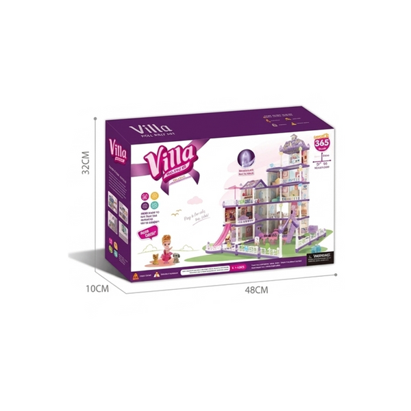 Dream Villa Mansion Dollhouse Building Set – 365 Pieces