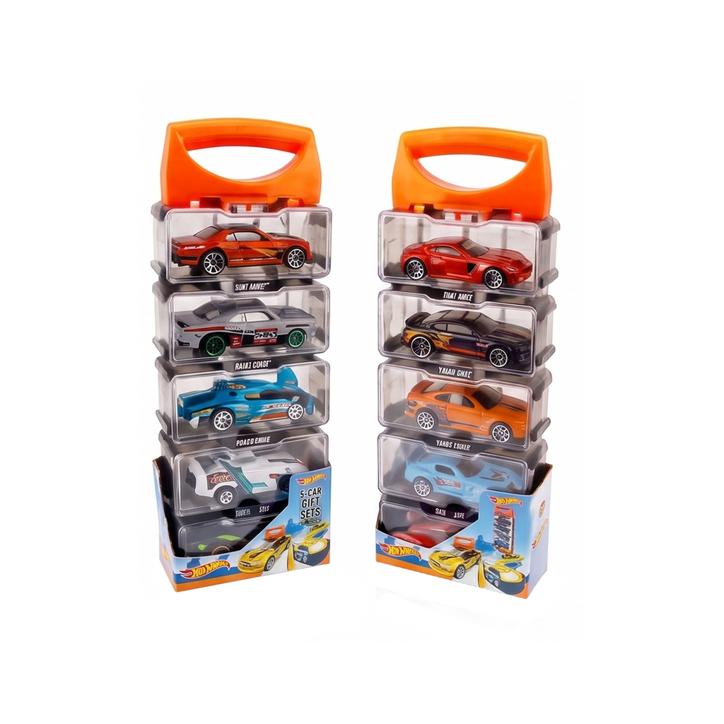 Mini Die-Cast Racing Cars Carry Case Set