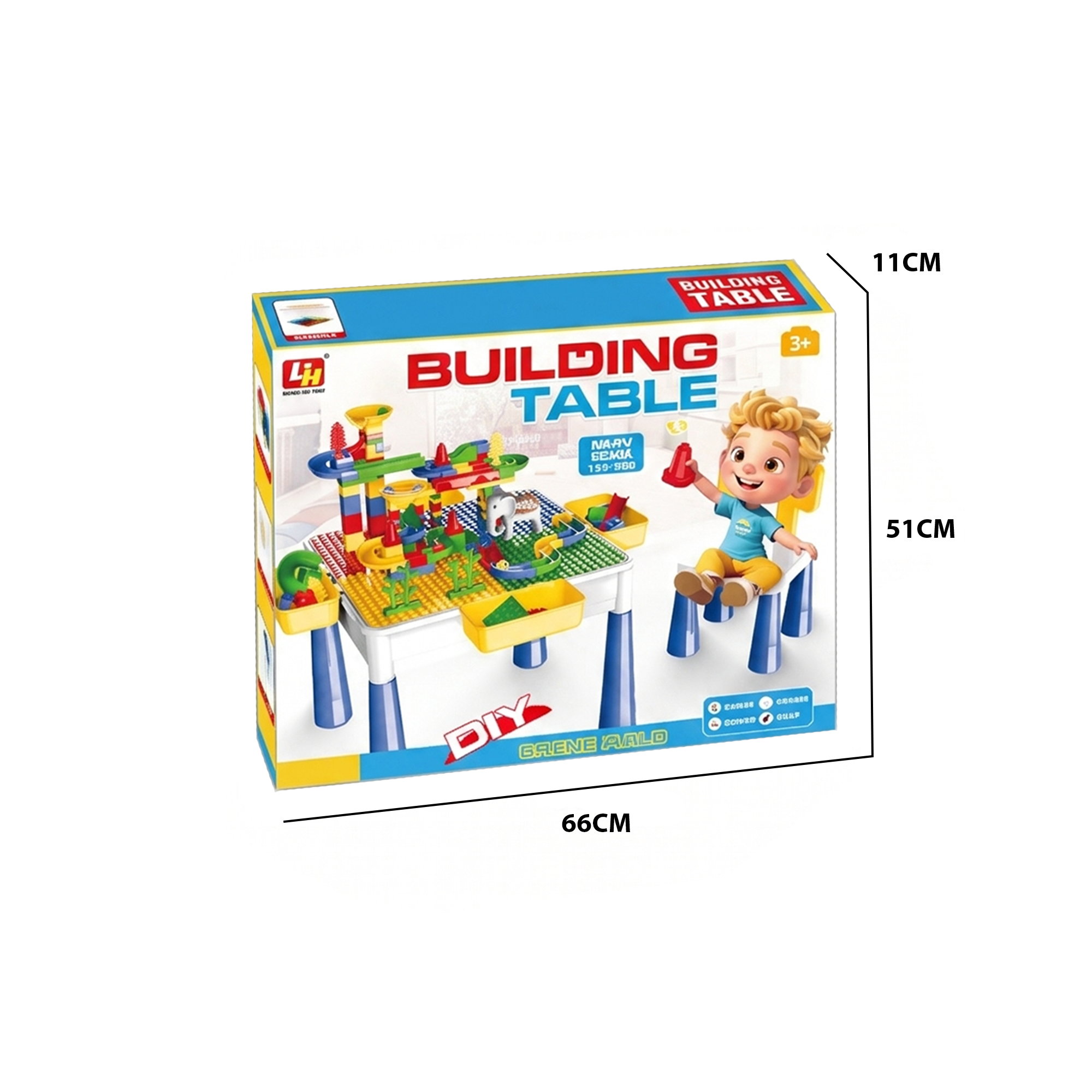 138-Piece Kids Building Block Activity Table Set