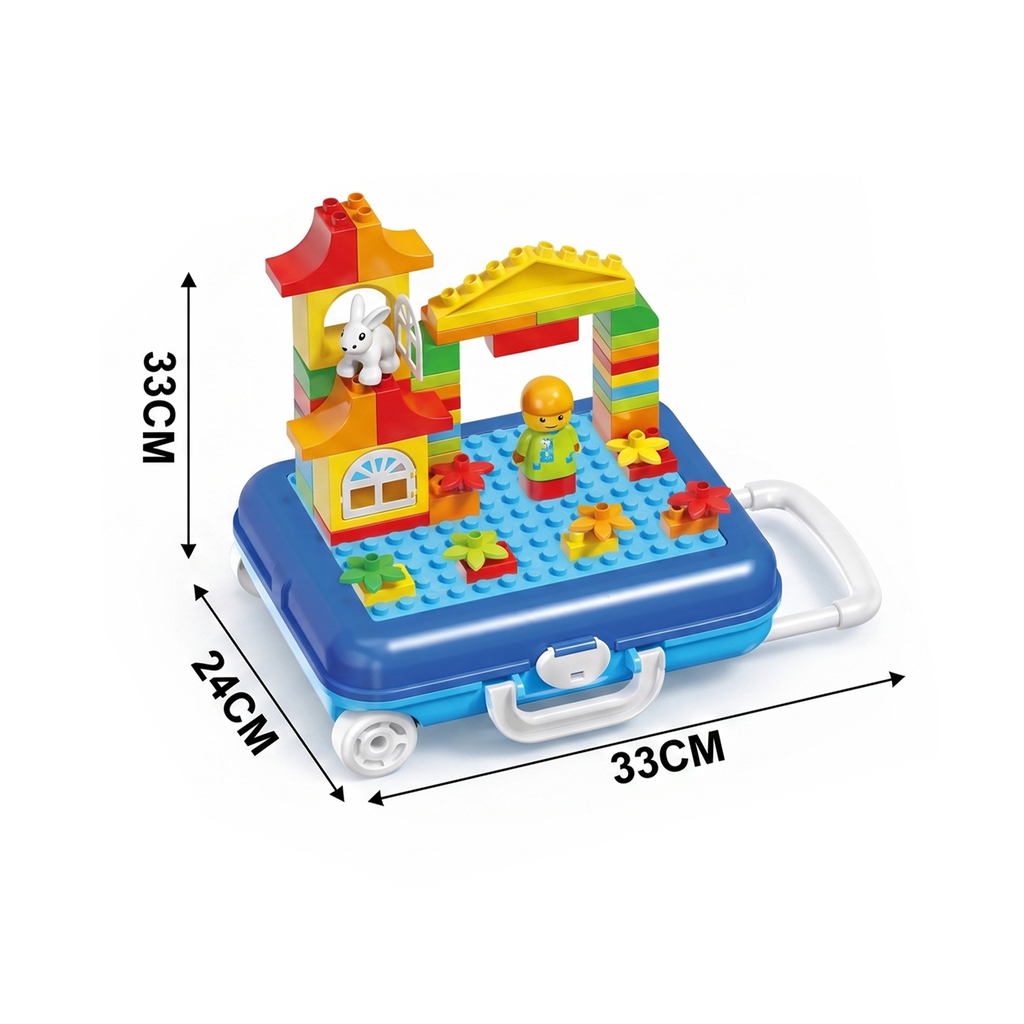 Building Blocks Travel Suitcase Set – Portable Educational Construction Toy
