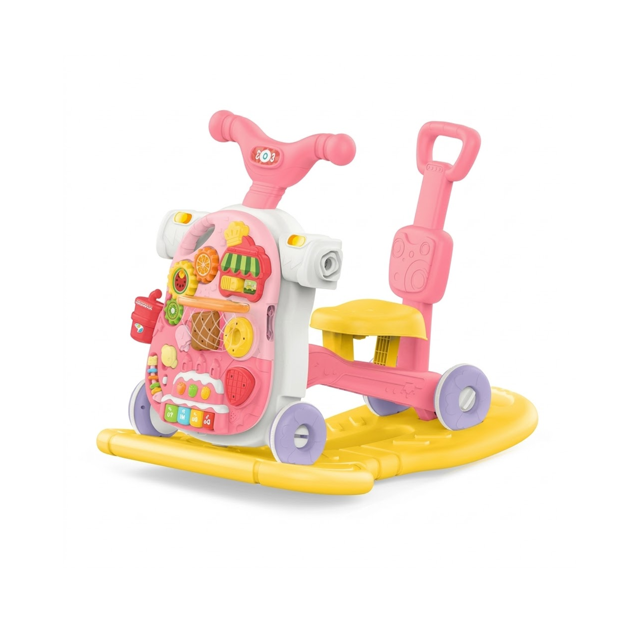 Multifunction Baby Walker & Activity Play Center (Pink)