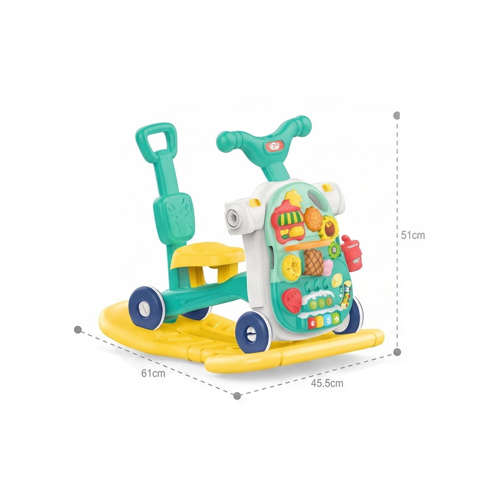 Multifunction Baby Walker & Activity Play Center (Green)