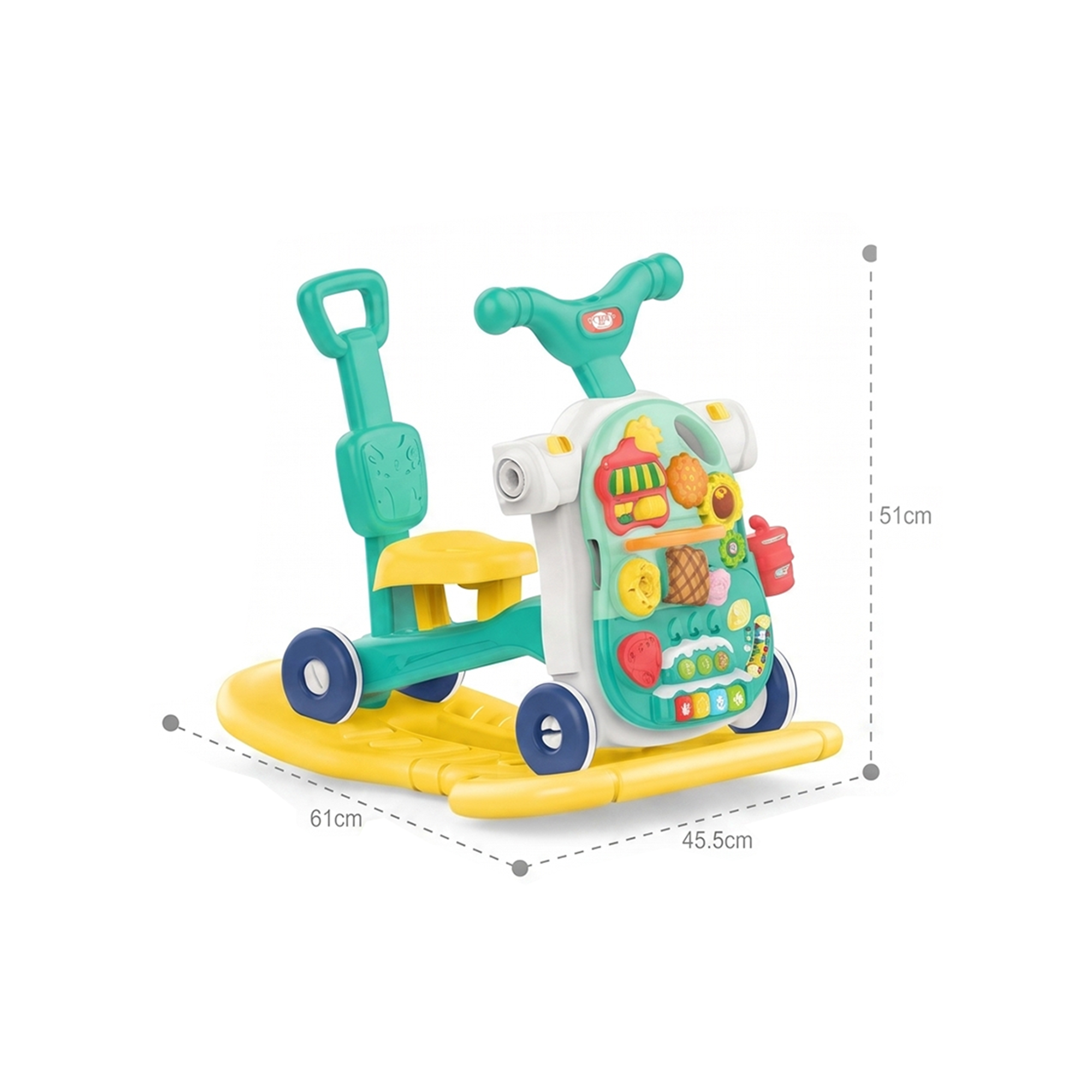 Multifunction Baby Walker & Activity Play Center (Green)