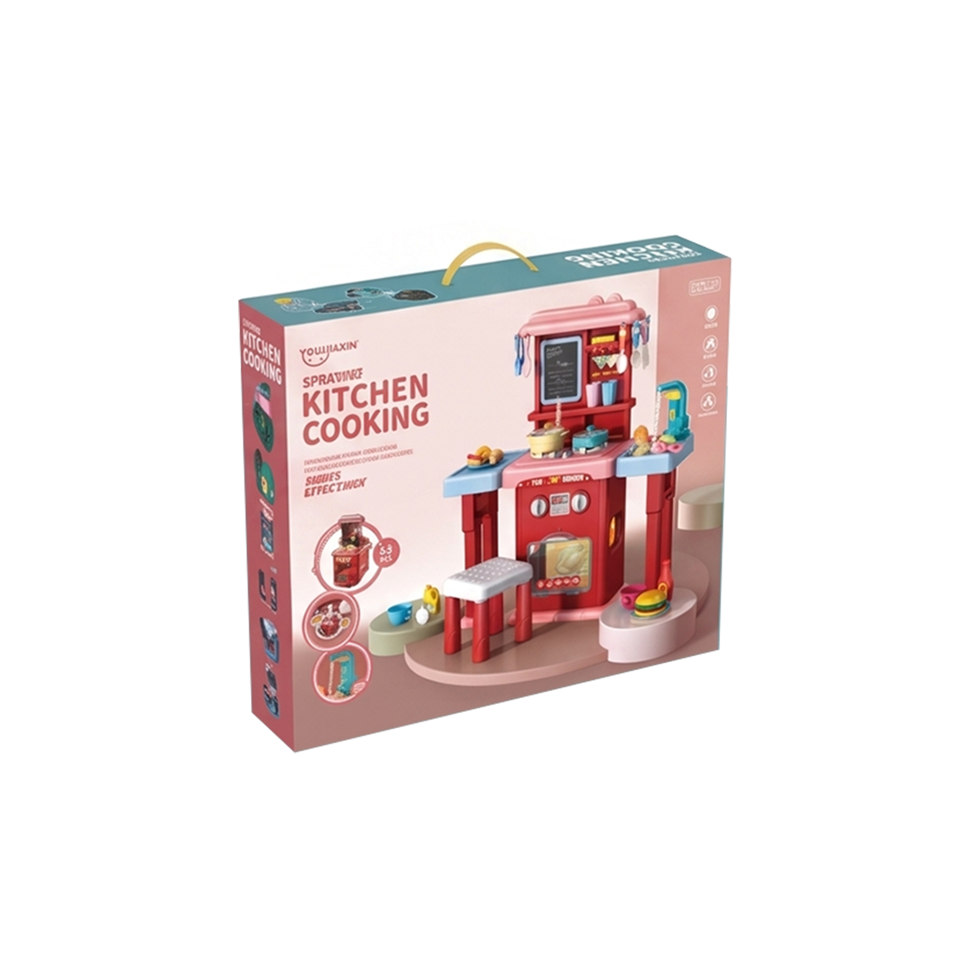 Spraying Kitchen Cooking Pretend Play Set – 63 Pieces Secondary image