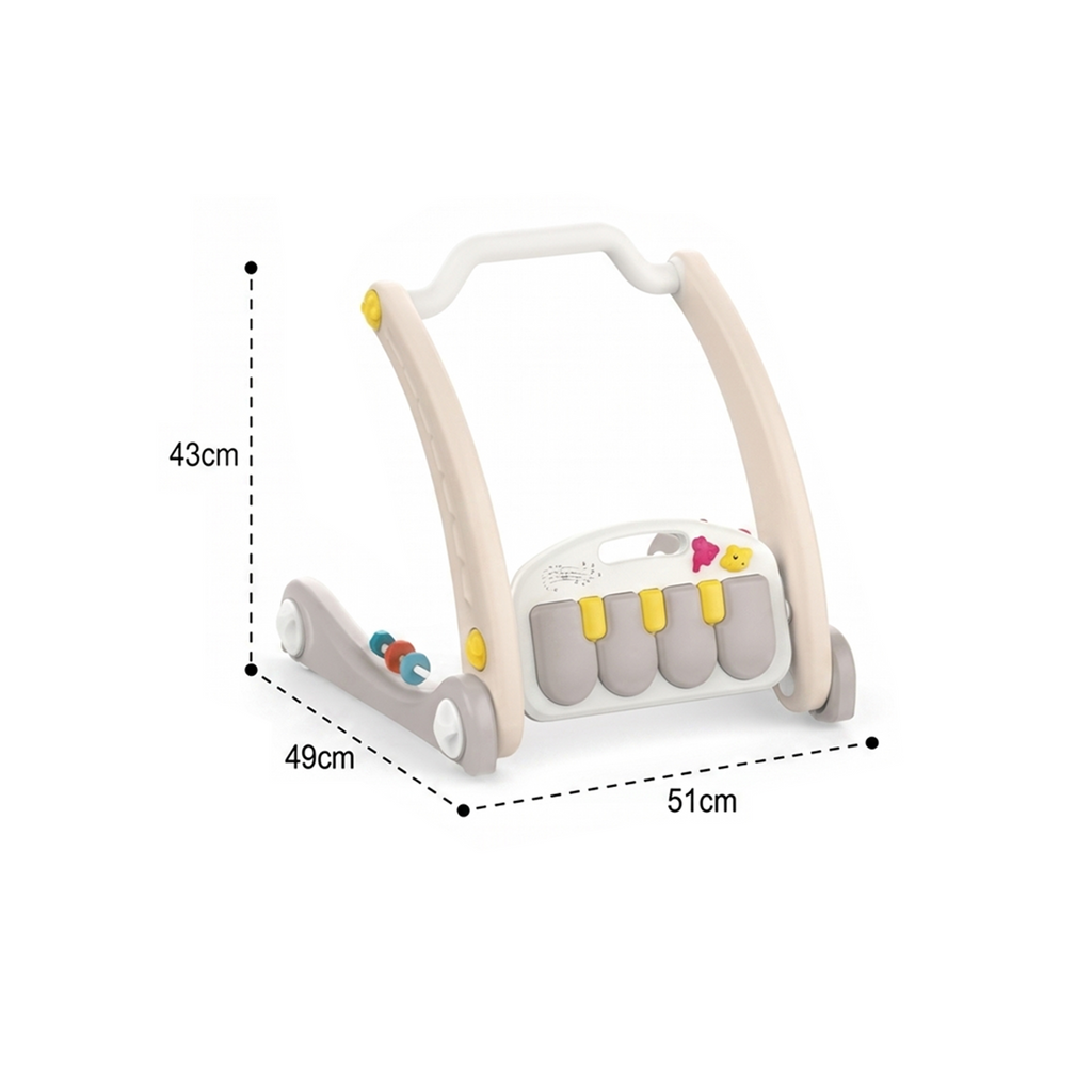 2-in-1 Baby Piano Rack & Walker Activity Gym