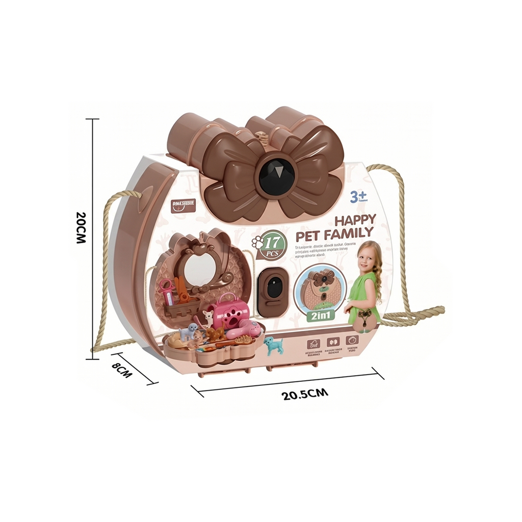 Girl Beautiful Makeup Vanity Play Set – 2 in 1 (Brown)