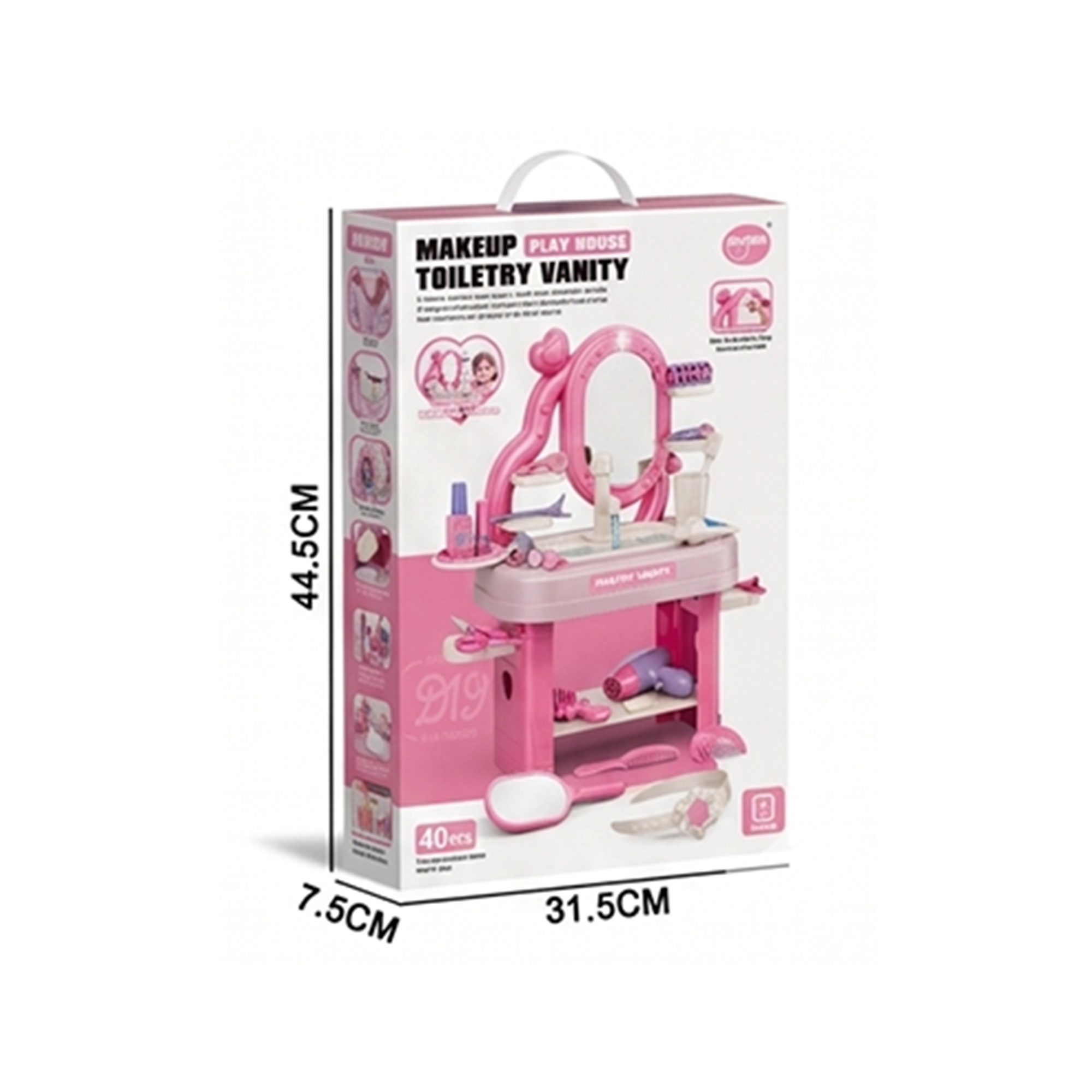 Kids Makeup Vanity Play House Set – 40 Pieces Secondary image