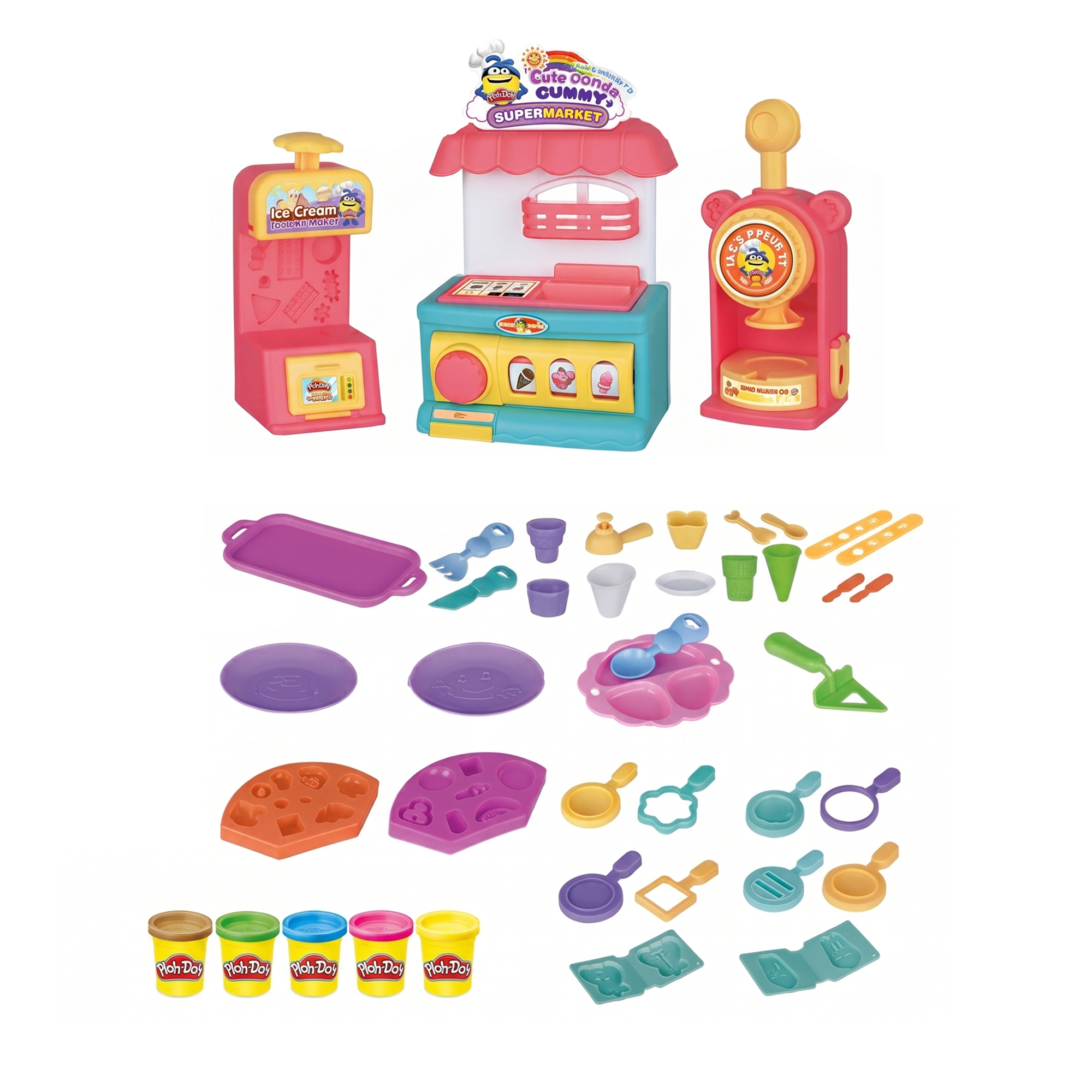 Play-Doy Cute Donut Supermarket Clay Play Set