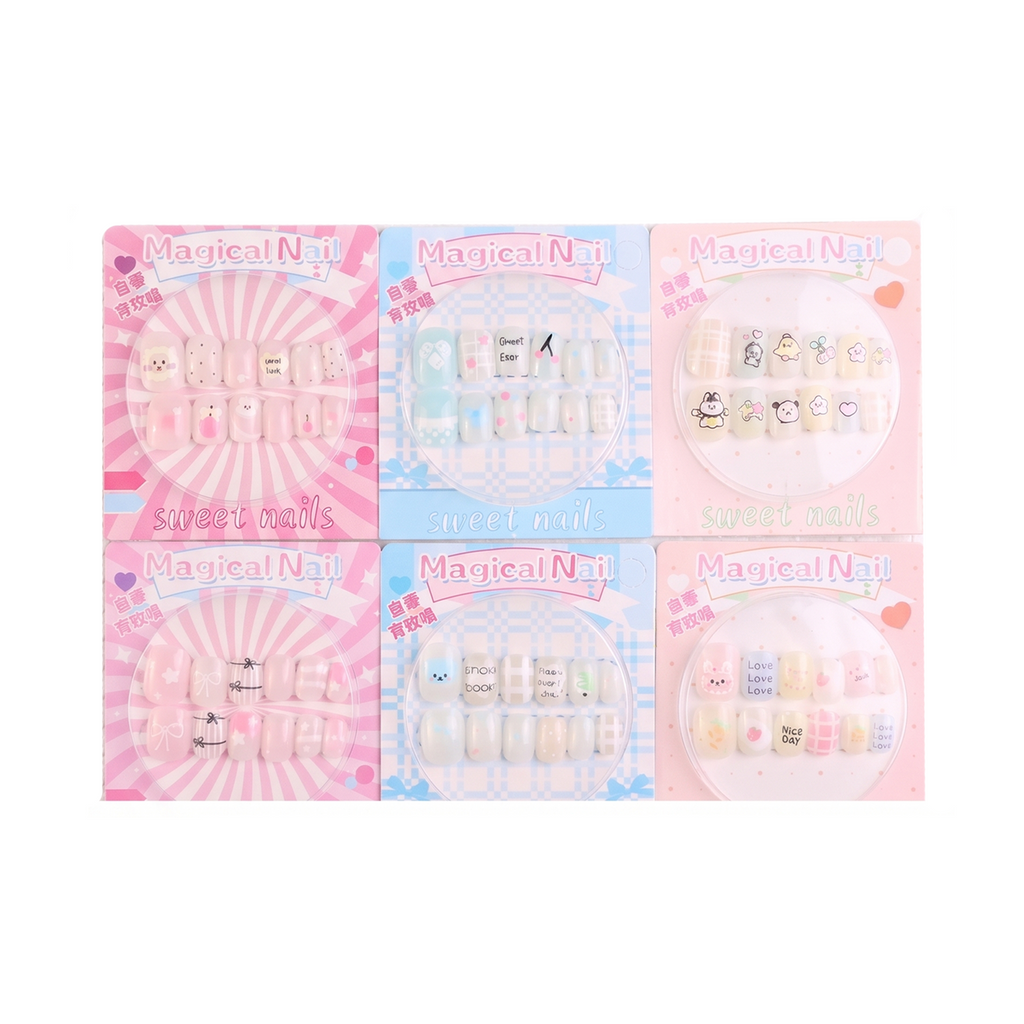 Magical Nail Cute Press-On Nail Art Set for Kids