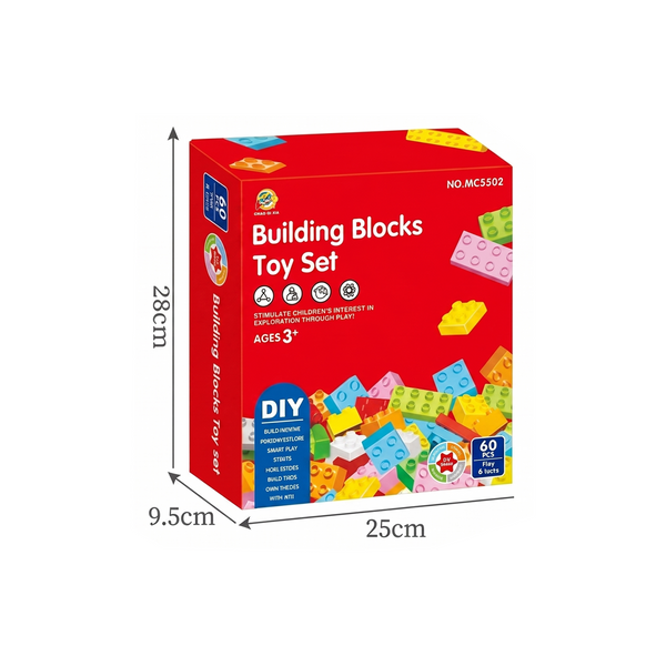 60-Piece DIY Building Blocks Toy Set