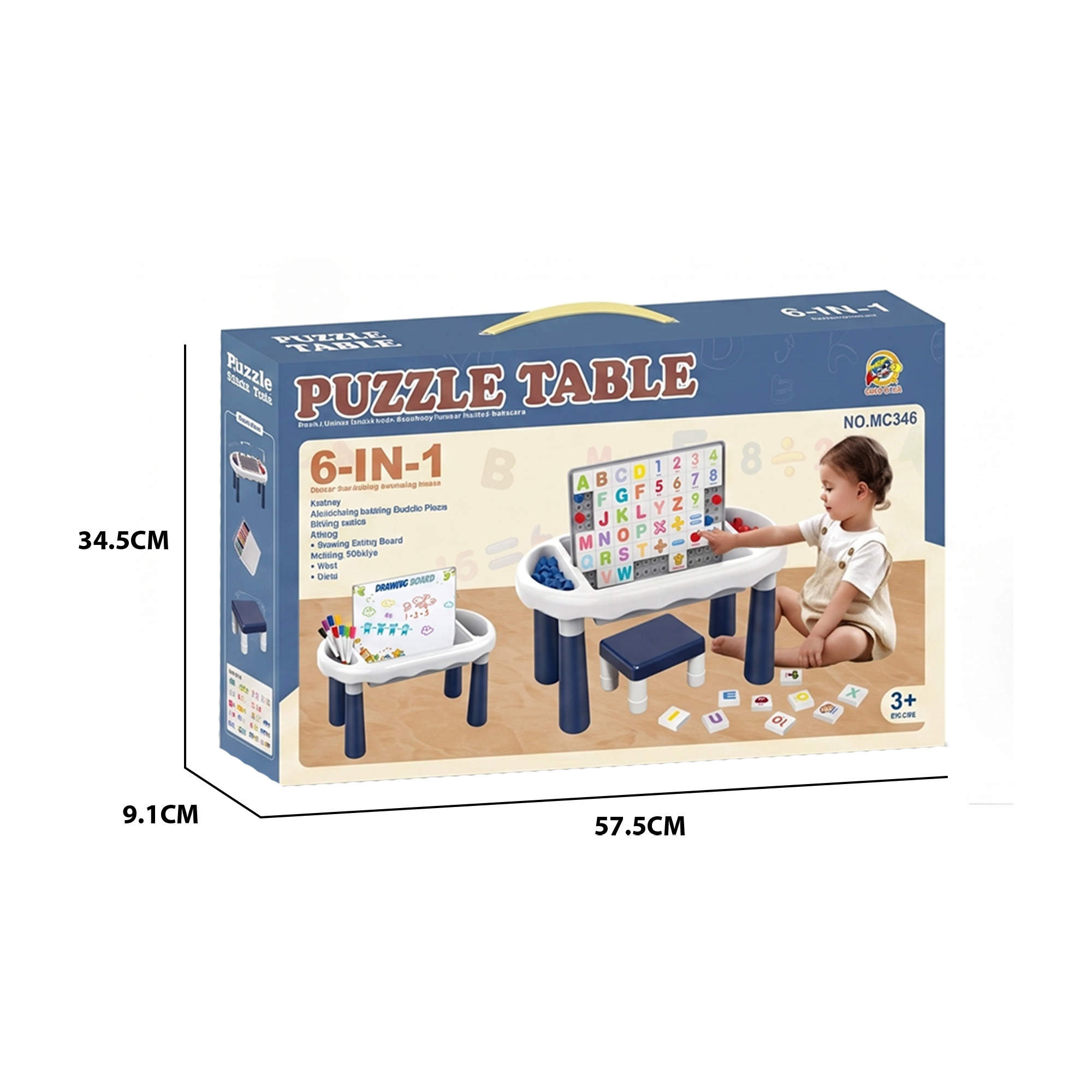 6-in-1 Kids Puzzle Activity Learning Table