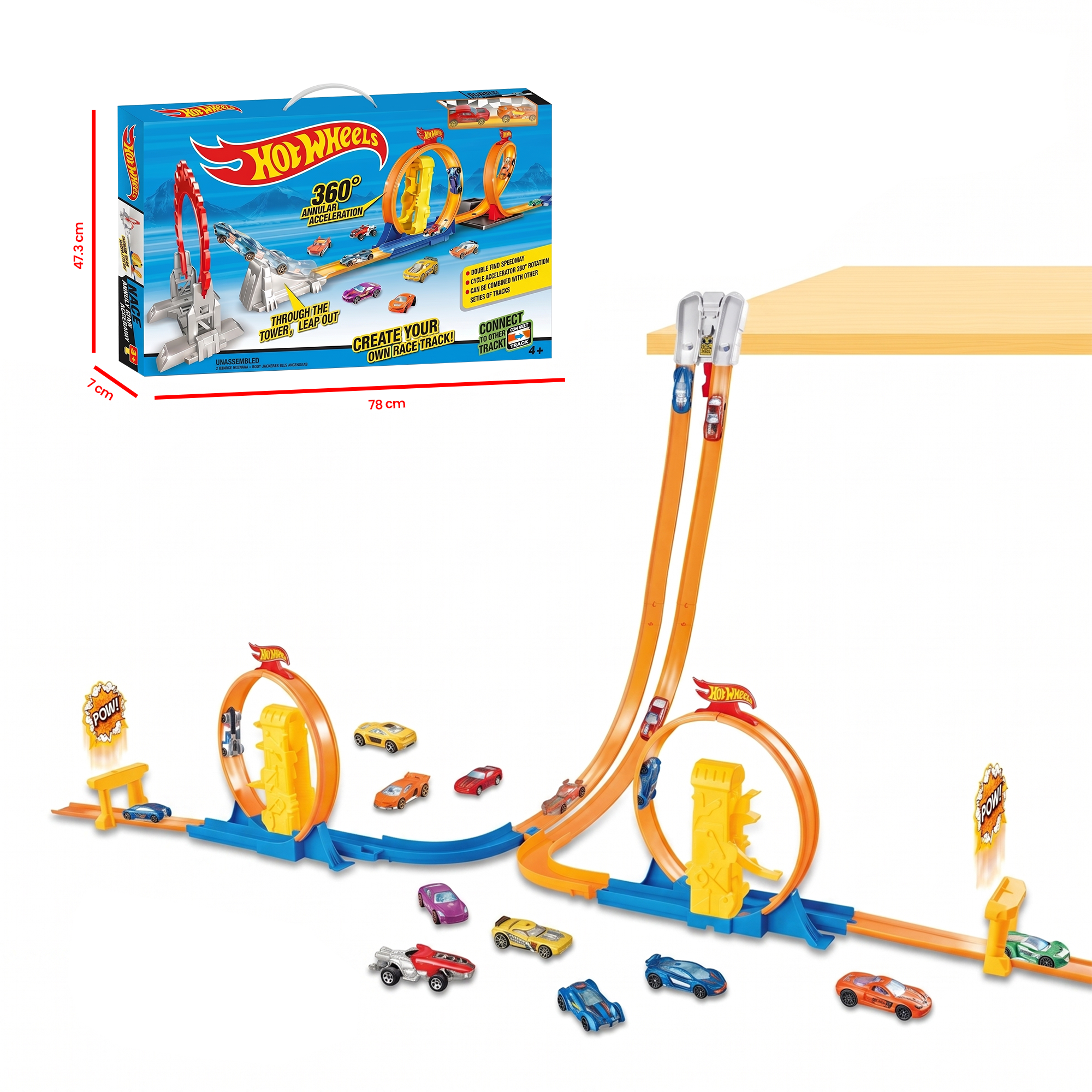 Hot Wheels 360° Double Loop Racing Track Set