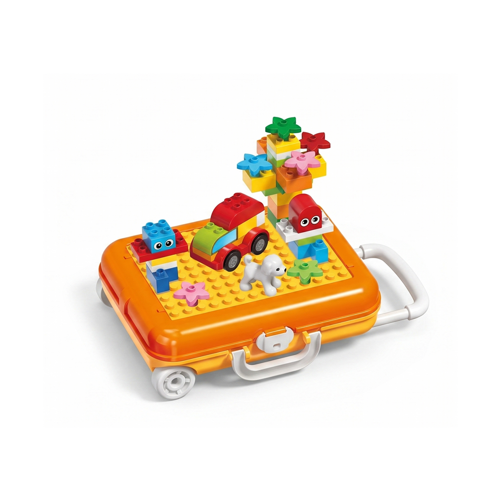 24-Piece Building Blocks Travel Suitcase – Portable Creative Construction Set