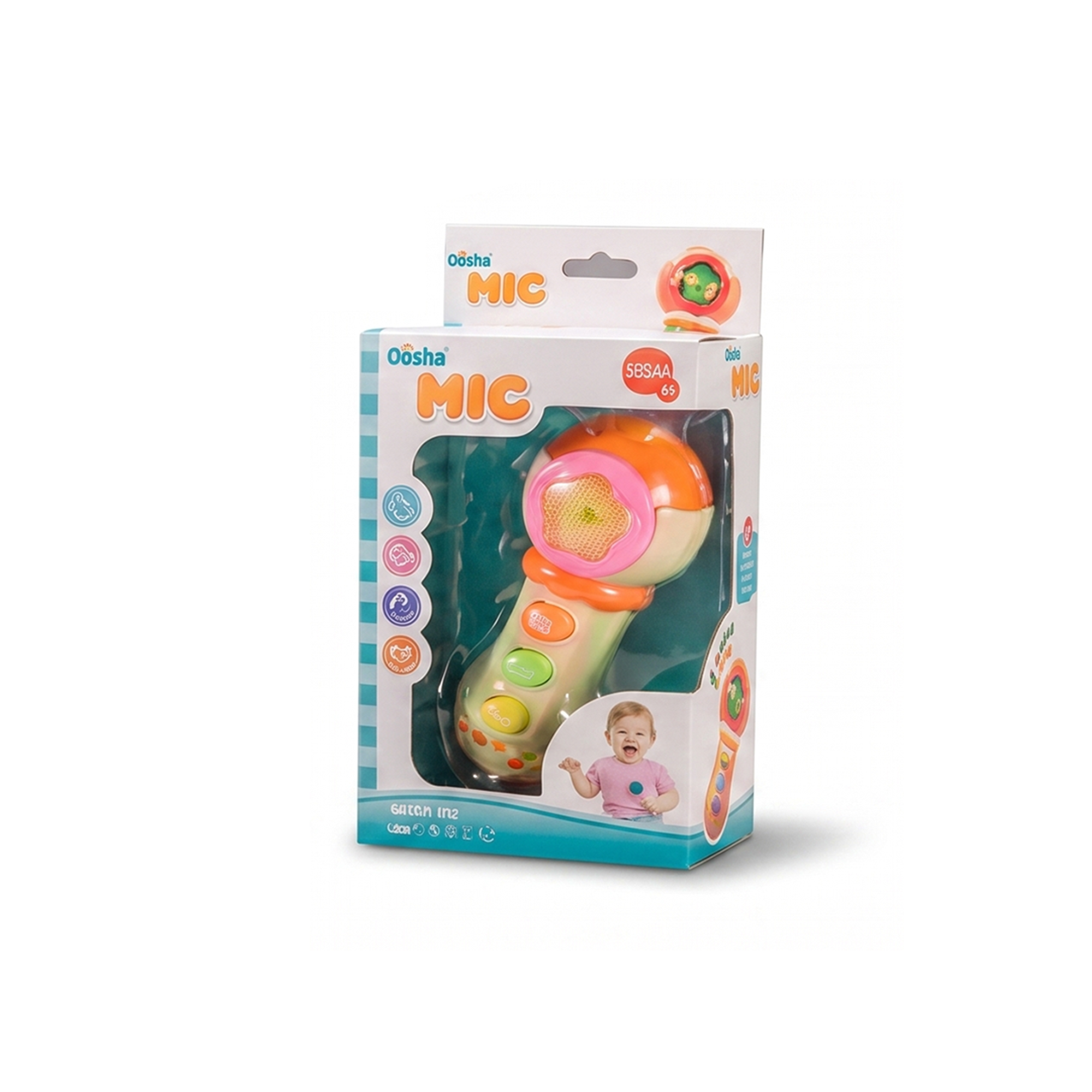 Kids Musical Microphone Toy with Lights & Sounds