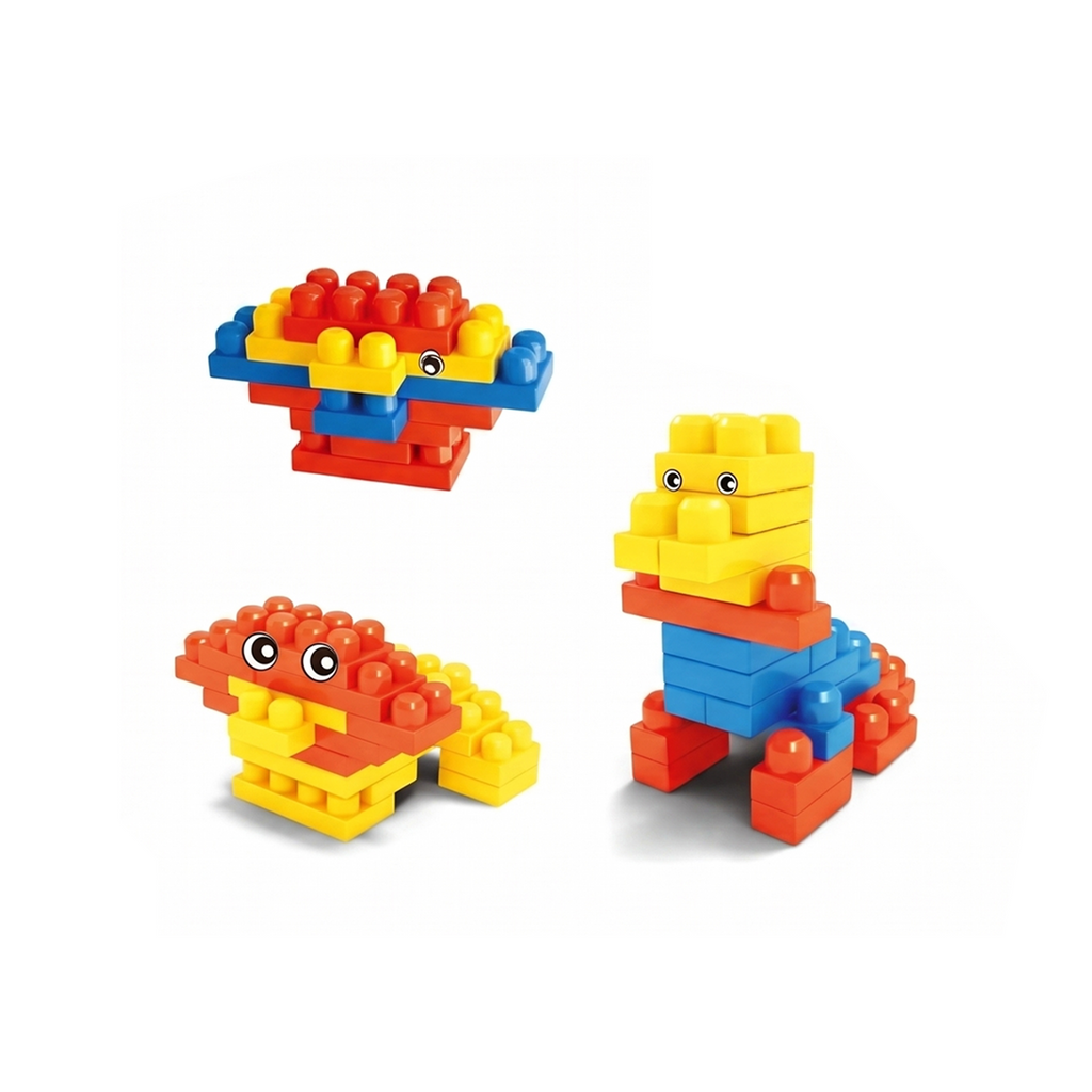 48-Piece Puzzle Building Blocks Set with Storage Backpack