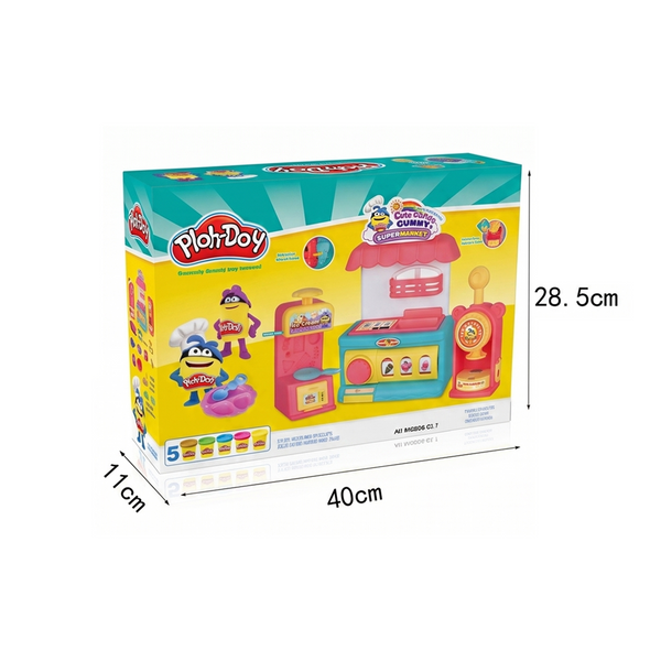 Play-Doy Cute Donut Supermarket Clay Play Set