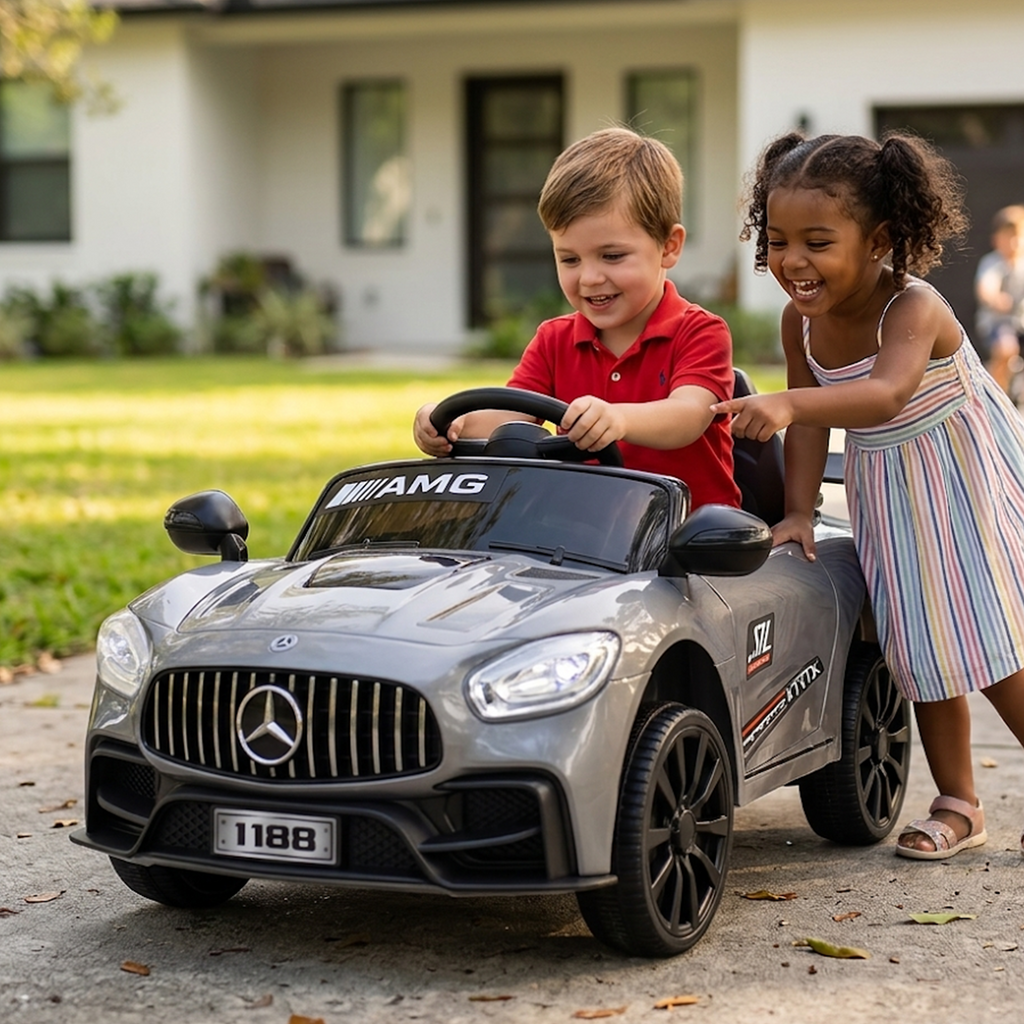 Luxury AMG Style Kids Ride-On Electric Car (Black)