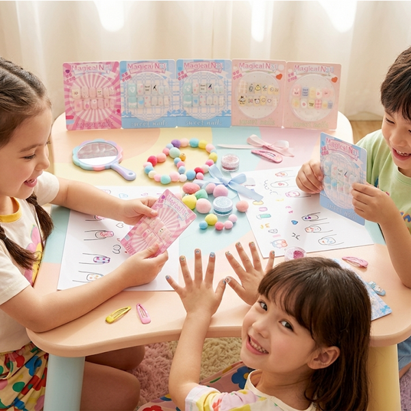 Magical Nail Cute Press-On Nail Art Set for Kids