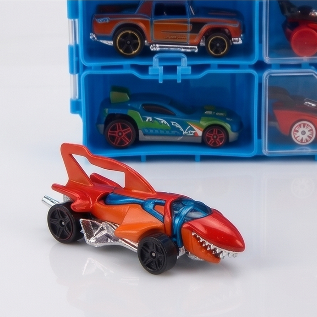 Hot Wheels Style Racing Car Storage Carry Case Set