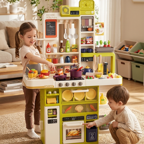 118-Piece Spraying Kitchen Pretend Play Set