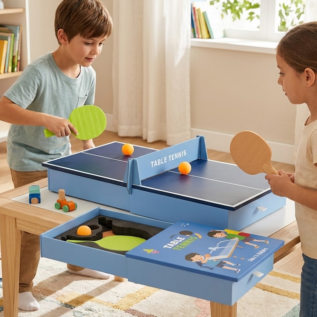 Mini Folding Table Tennis Game Set