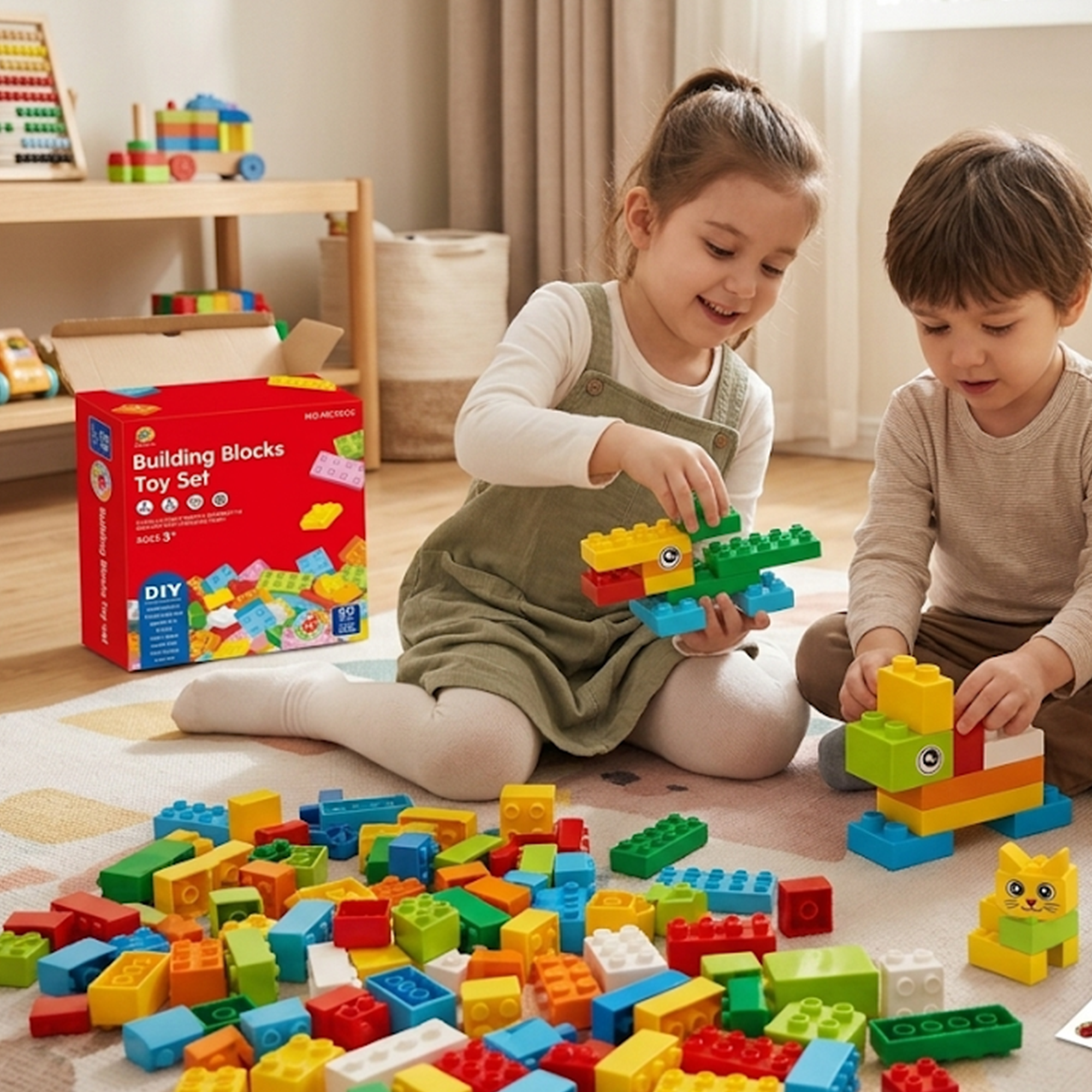 60-Piece DIY Building Blocks Toy Set