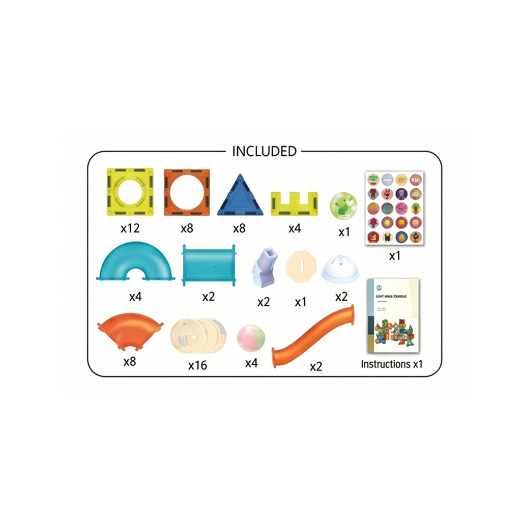 75-Piece Light Magnetic Blocks STEM Construction Set