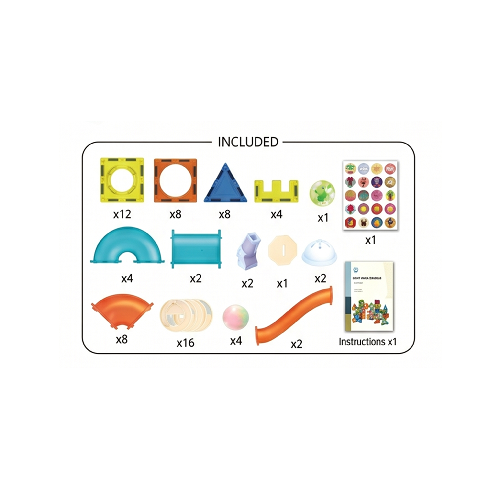 75-Piece Light Magnetic Blocks STEM Construction Set