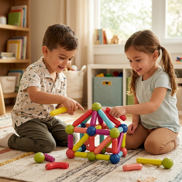 72-Piece Magnetic Sticks & Balls Building Set
