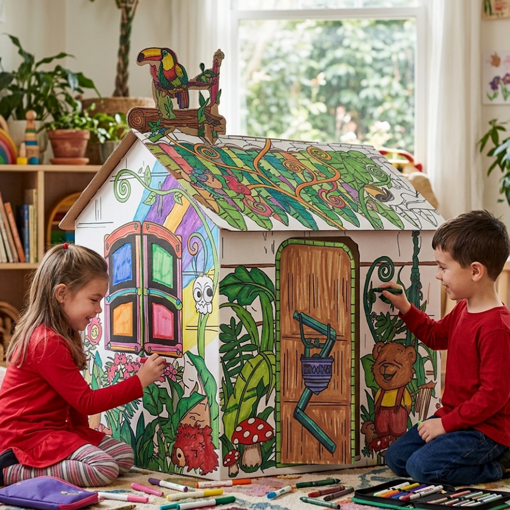 DIY House Doodle Creative Coloring Playhouse