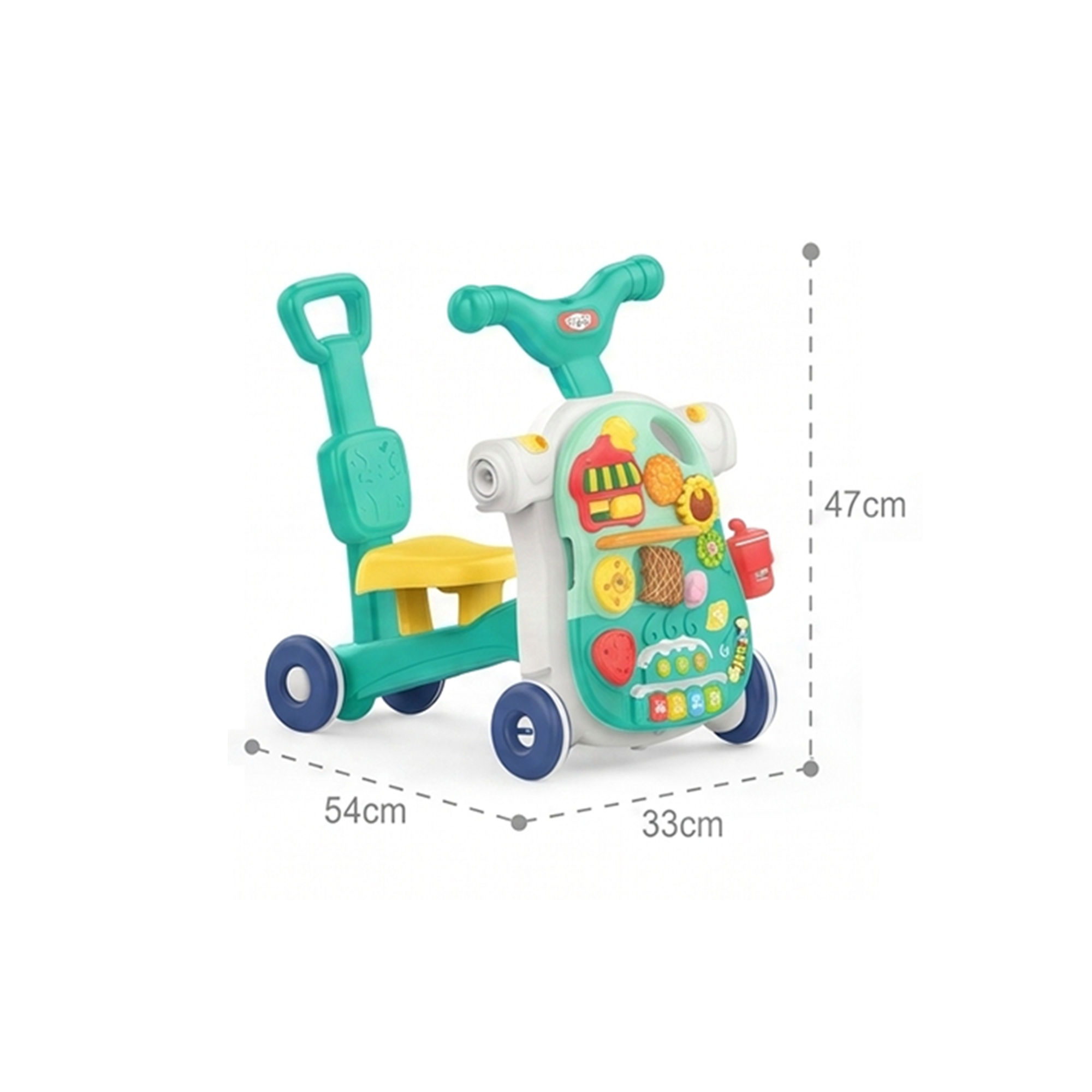 Multifunction Baby Walker & Activity Play Center (Green)