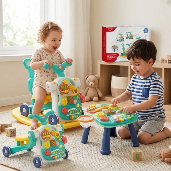 Multifunction Baby Walker & Activity Play Center (Green)
